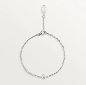 Amour White Gold Tone Bracelet With Sparkling Stone Perfect Gift Ideas