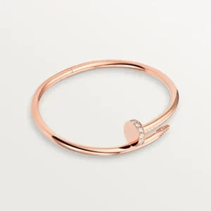 Rose Gold Tone Clou Bracelet Classic Model With Sparkling Stone Gift Ideas For Yourself 5