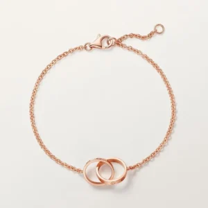 Rose Gold Tone Love Chain Bracelet Gift Ideas For Couple 5