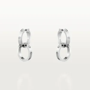 White Gold Bond Of Infinity – Interlocking Circle Earrings With Modern Boldnesssdsd 1