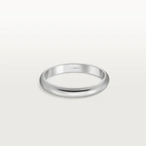 White Gold Bond of Silence – Elegant No Stone Ring for Quiet Enduring Love 2.5 mm widthsds 1