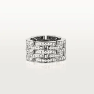 White Gold Cascade Of Lights – Statement Ring With Structured Brilliancesd 1