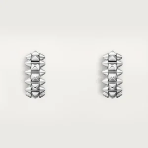 White Gold Crown of Spikes – Geometric Pyramid Earrings Symbolizing Strength and Style mini modelasd 1