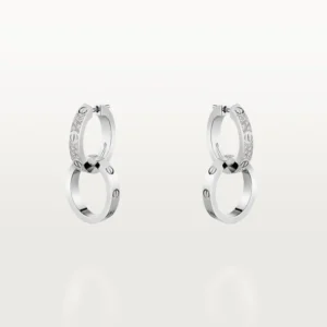 White Gold Spark Of Connection – Interlinked Diamond Hoop Earrings With Chic Energysdsd 1