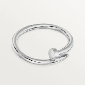 White Gold Tone Clou Bracelet Bold Design Best Gift Ideas For Couple