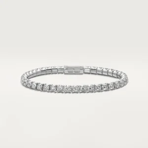 White Gold Tone Essentielles Bracelet Classic Design With Sparkling Stone Perfect Present Ideas 2