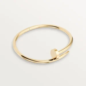 Yellow Gold Tone Classic Design Clou Bracelet Unisex Gift Ideas main 1