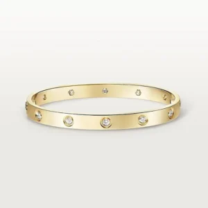Yellow Gold Tone Love Bracelet With Screw Motifs Design Best Present Ideas