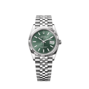 rolex datejust 126234 white gold stainless steel mint green dial oyster 2022 rolex 41834611179764