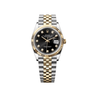 rolex datejust 36 126233 stainless steel yellow gold black diamond dial jubilee 2024 rolex 1172775819