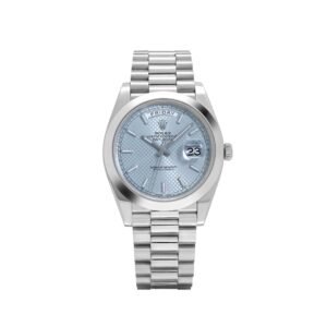 rolex day date 228206 40 platinum ice blue diagonal motif dial 2017 rolex 1189866106