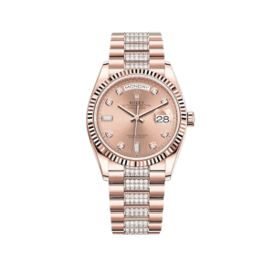 rolex day date 36 rose gold rose diamond dial 128235 rolex 40267368268020