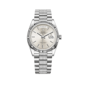 rolex day date 36 white gold silver dial 128239 rolex 40267410211060