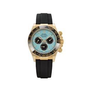 rolex daytona 126518ln yellow gold turquoise dial oysterflex 2025 rolex 1175975305 1