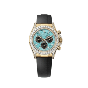 rolex daytona 126538tbr yellow gold turquoise stone dial diamond bezel oysterflex 2025 rolex 1154329935
