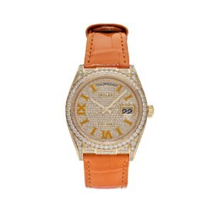 rolex oyster perpetual day date 36 yellow gold diamond set 128158rbr rolex 40270821392628